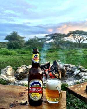 Kilimanjaro beer, camp kilimanjaro, camping,